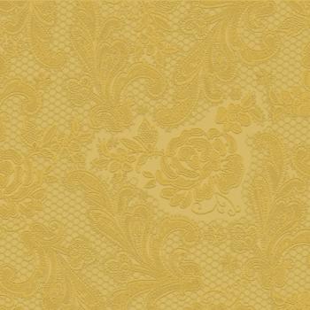 Lace ambossed gold - Servietten 33x33 cm