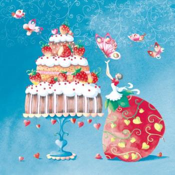 Strawberry Cake – Servietten 33x33 cm