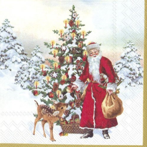 Annual Christmas Santa Servietten 25x25 cm