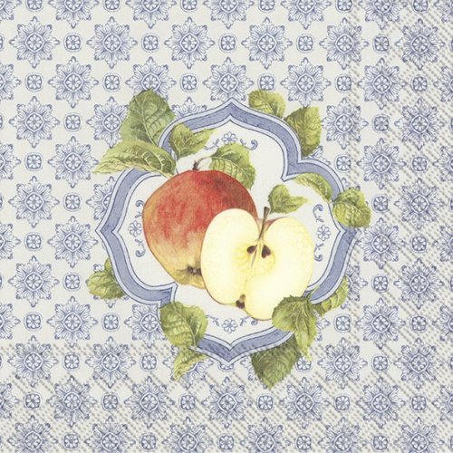 Apfel und Muster - Servietten 33x33 cm