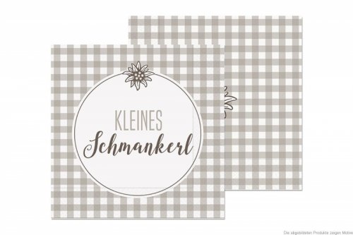 Kleines Schmankerl Edelweiss - Servietten 33x33 cm
