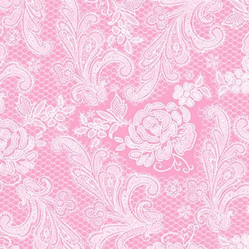 Lace Royal pastel pink Serviette 33x33 cm