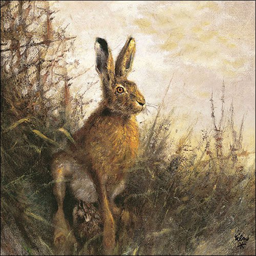 Portrait of Hare - Servietten 33x33 cm