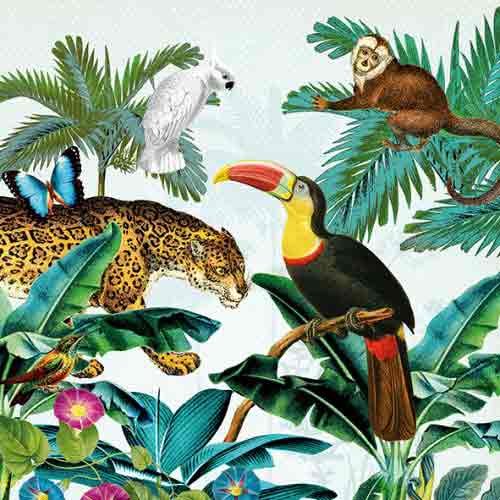 Tropical Animals Servietten 33x33 cm