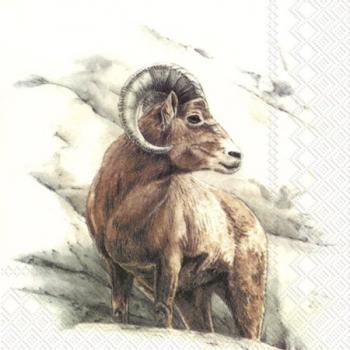 Mountain wildlife widder - Servietten 33x33 cm