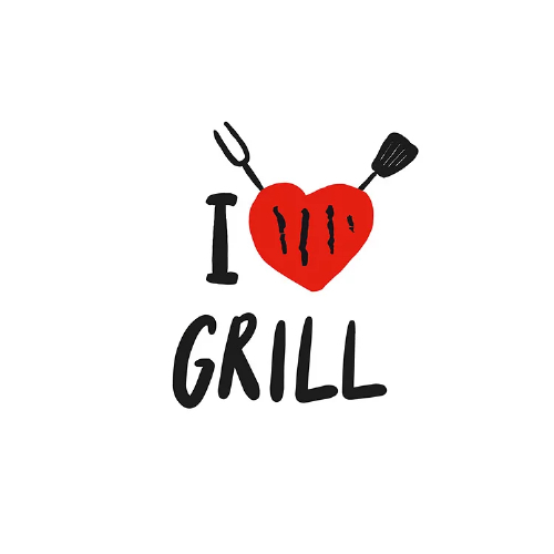 I love grill   - Serviette 33x33cm