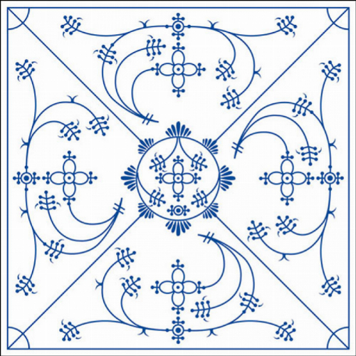 Indisch blau Servietten mit Motiv 25x25 cm