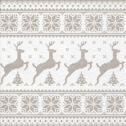 Weihnachtlich gestrickt - Servietten 33x33 cm