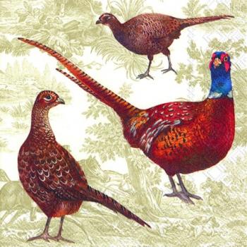 Pheasant Scene - Servietten 33x33 cm