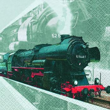 Lokomotive - Servietten 33x33 cm