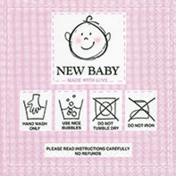 New baby pink - Servietten 33x33 cm