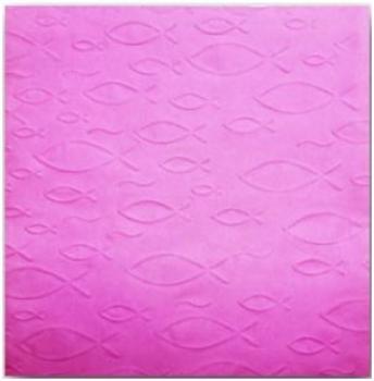 Fischprägung rosa - Servietten 33x33 cm